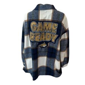Montana State University Bobcats Plaid Flannel Shirt 3XL Football MSU Tailgate